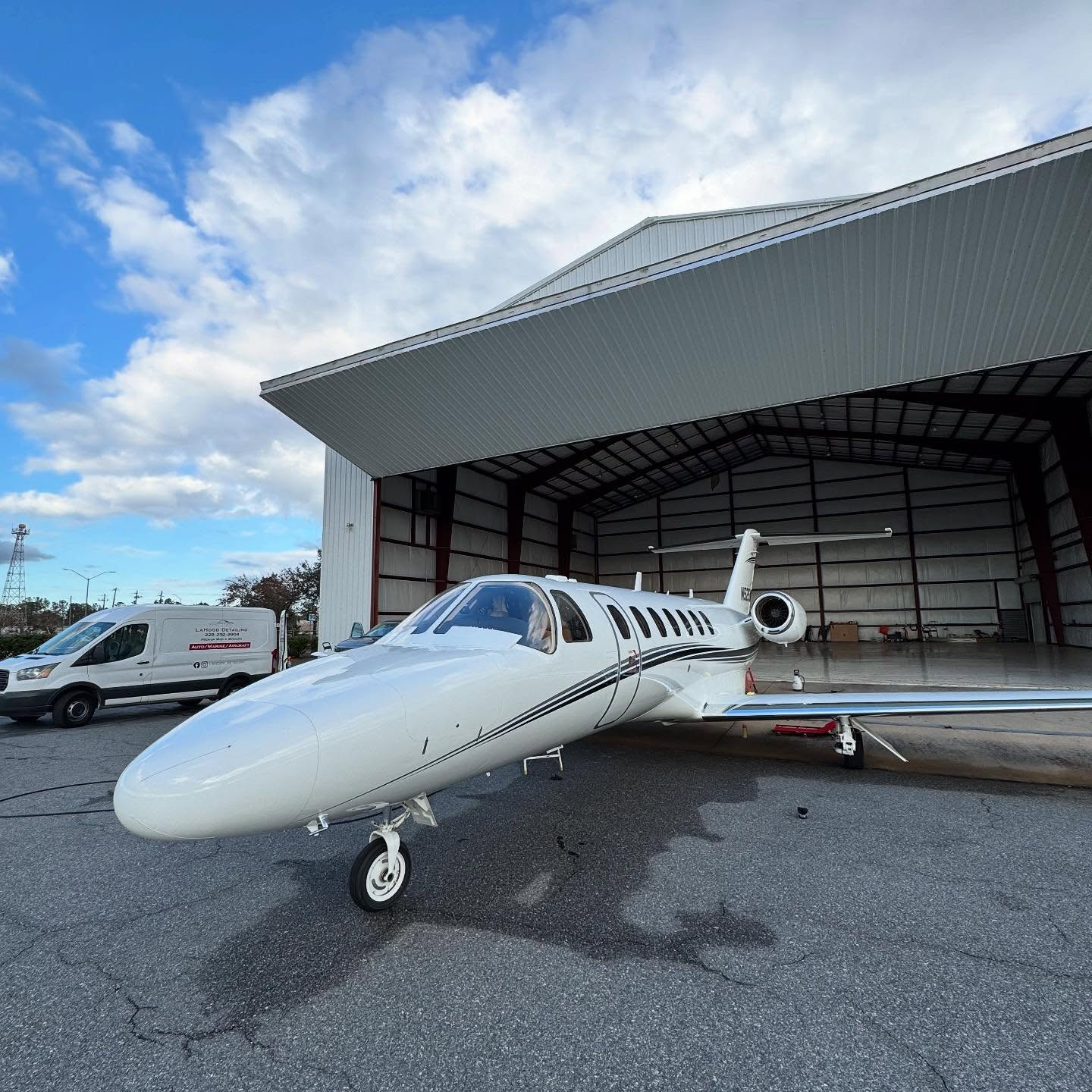 Detailed private jet
